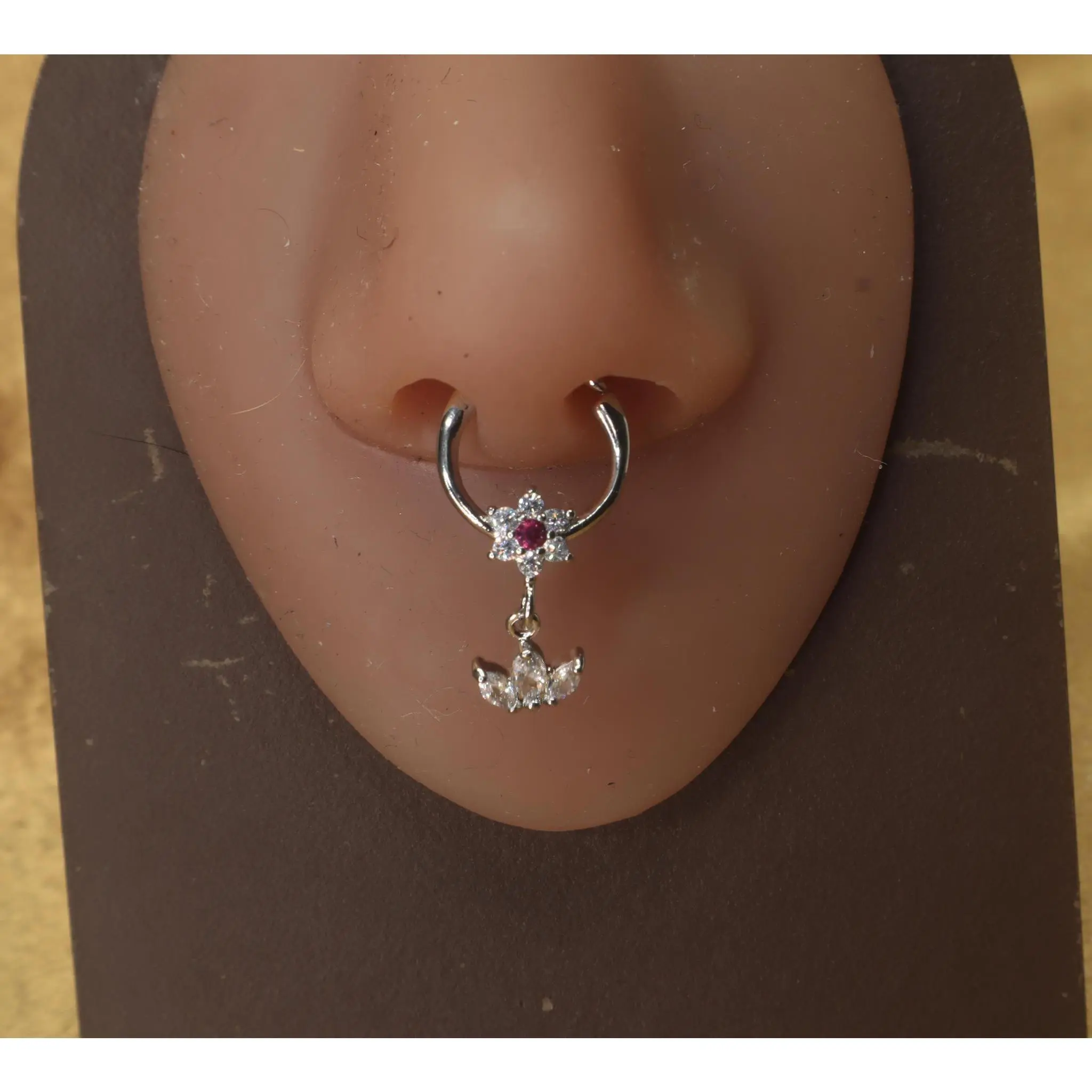 Blooming Charm Half Flower Dangle Septum