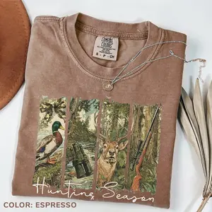 Comfort Colors Vintage Camo Hunting T-shirt, Dove Season With Old School Camo Shirt Mourning Dove, Fall Camo, Cozy Camo T-shirt Gift For Her Or Him