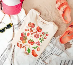 Comfort Colors Vintage Tomato Shirt, Cottagecore Garden Tee, Vegan Fruit T-Shirt, Botanical Vegetable Aesthetic, Plant Lover Gift