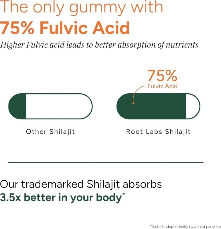 Root Labs Alpha Gummies  4000 mg Pure Himalayan Shilajit  60 Gummies Healthcare Vitamin Supplement Fitness