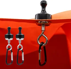 2 Sets Strong Outdoor Magnetic Hooks, Heavy Duty Magnetic Tent Hooks.