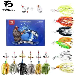 12-Pack Spinnerbait & Blade Bait Set - Realistic Swimming Action for Bass & Monster Fish in All Waters, Premium Christmas Gift Box