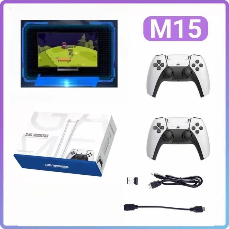 Over 20,000 Retro Games 2025 M15 Plus, a brand-new upgraded retro gaming console, comes equipped with 20K game stick, wireless controller, and game emulator, Gaming Set