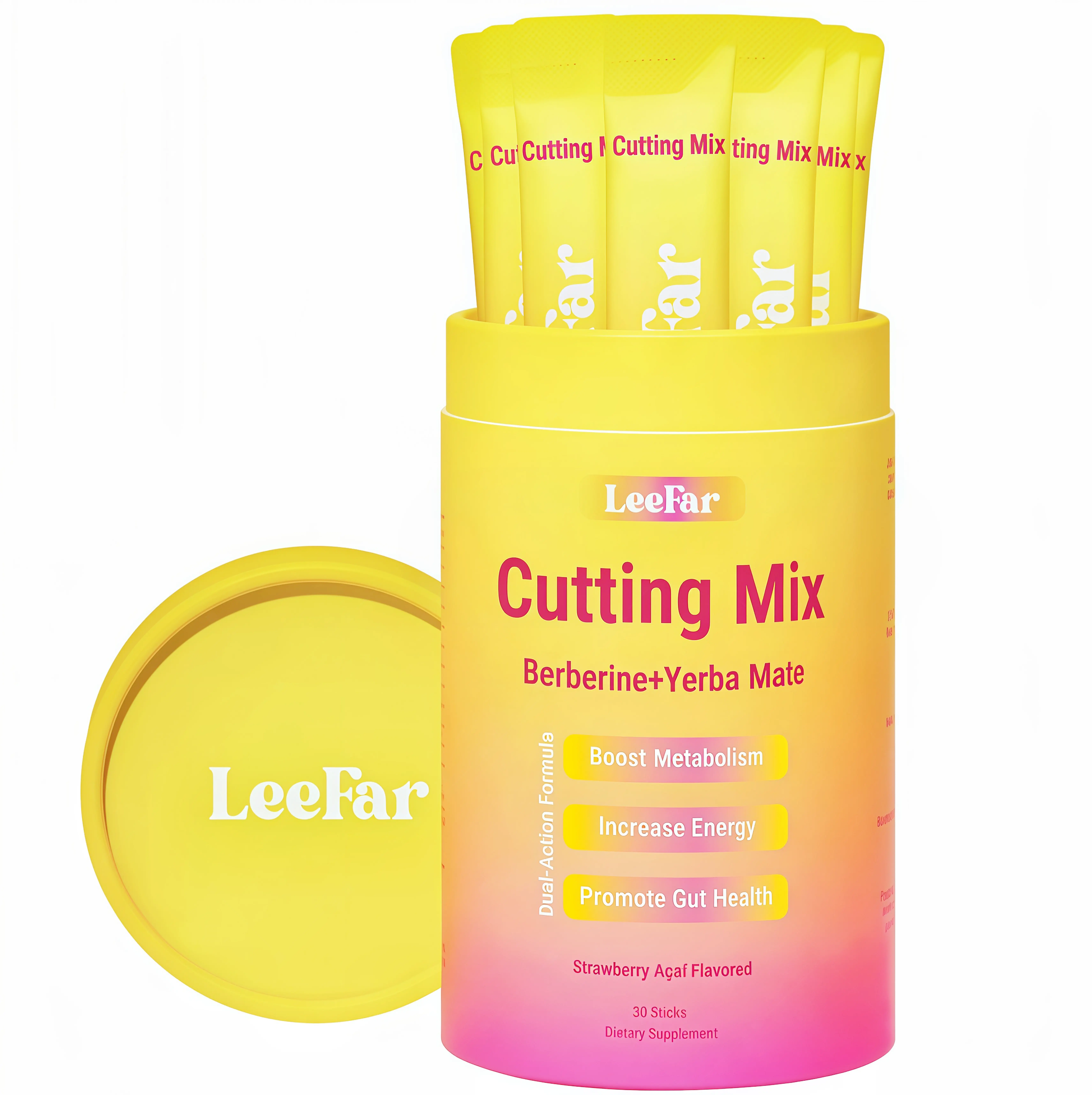 LeeFar Cutting Drink Mix RO–| Strawberry Açaí Flavor – 30 Servings