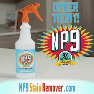 NP9 Stainremover - Multi-Purpose Carpet Cleaner & Degreaser - 9X Power - No Bleach - Gentle on Fabric, Tough on Grease - Multi-Pack for Household Use
