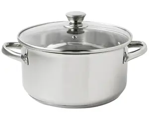 teel 5-Quart Dutch Oven with Glass Lid, Riveted Handles