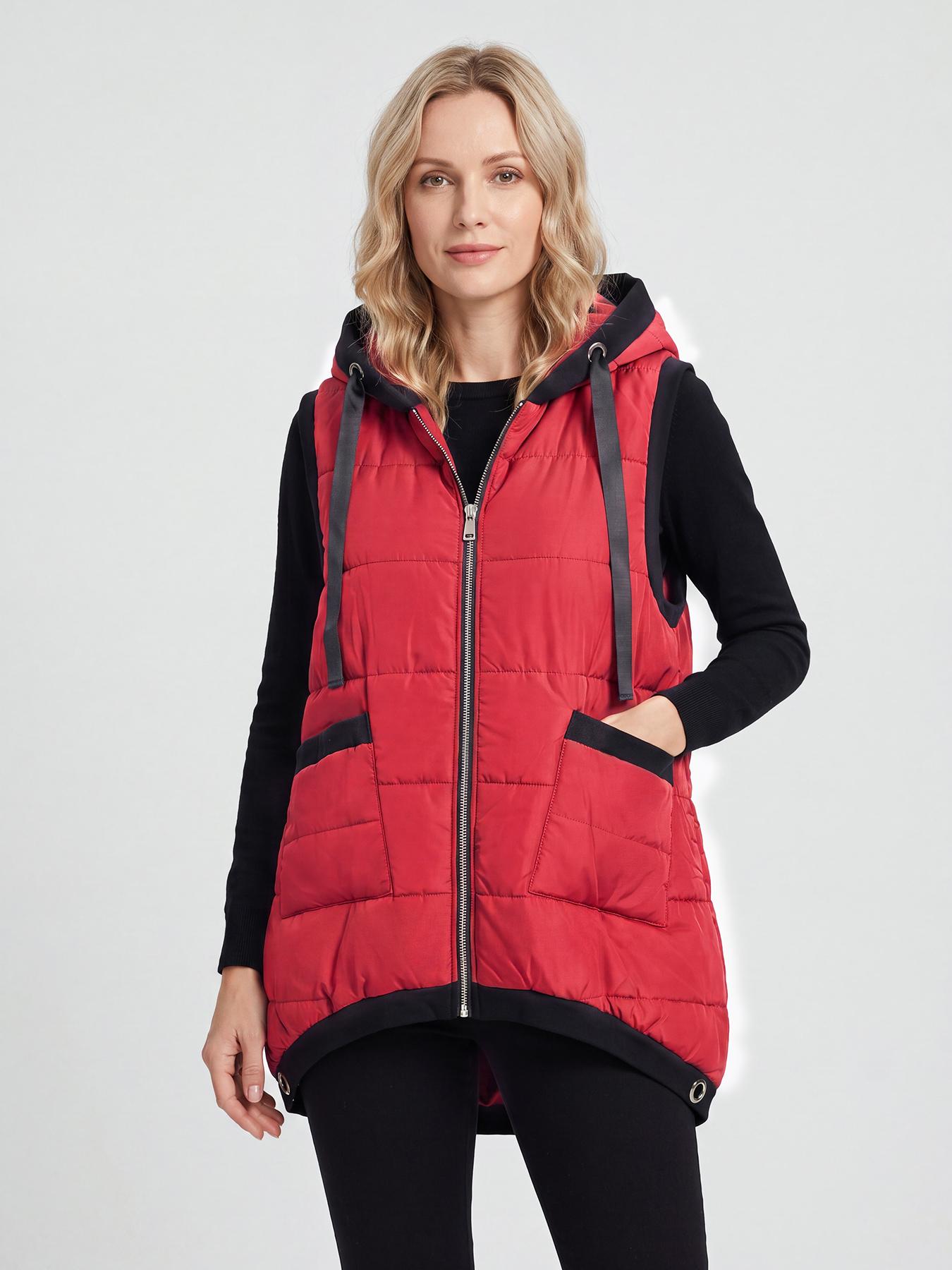 Aswulk Women Hooded Quilted Padded Vest, Thick Zip Up Sleeveless Jacket With Big Pockets, Front Short Back Long Casual Layering Gilet