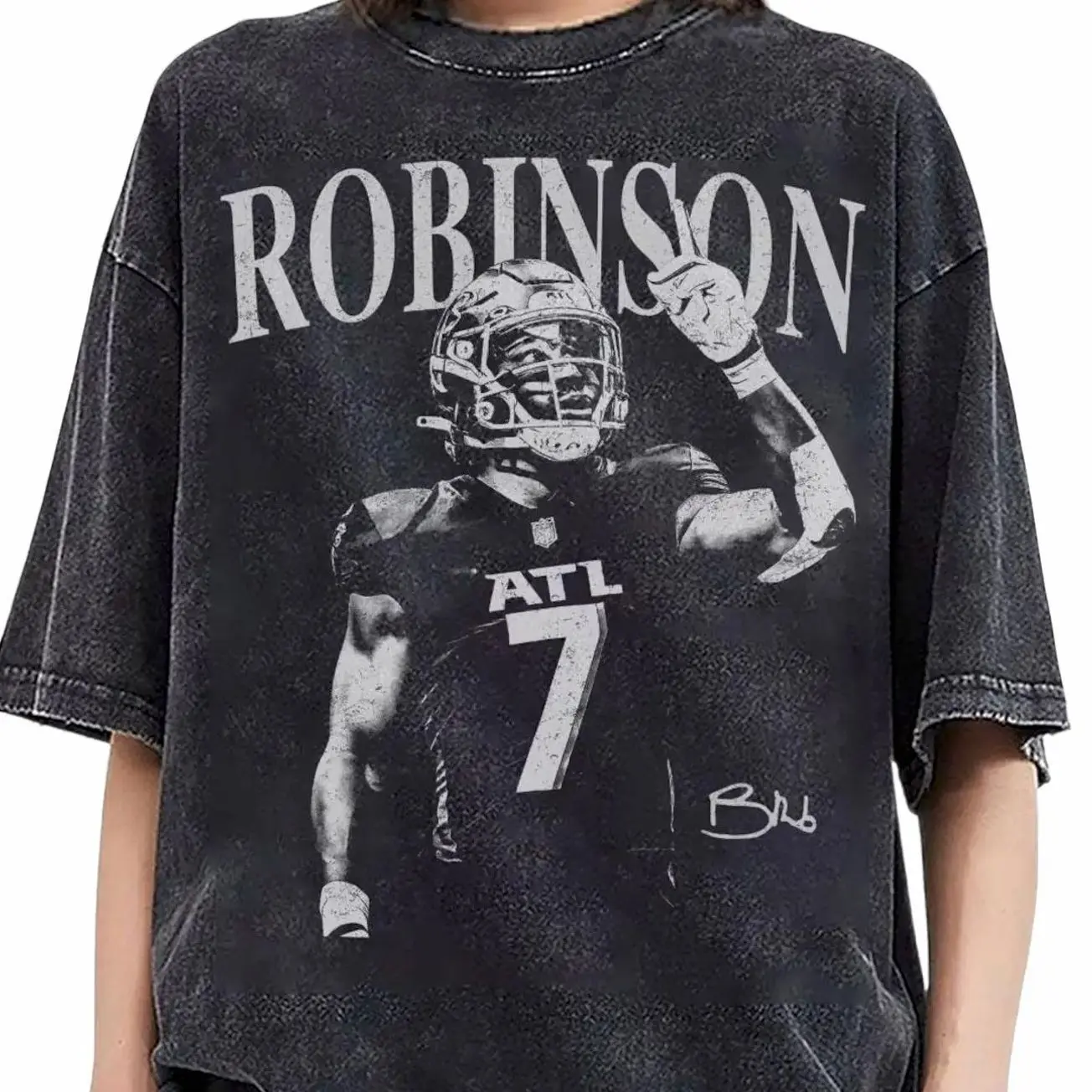Bijan Robinson Atlanta Vintage Shirt, Game Day Shirt, Unisex Men & Women, Trendy Streatwear Gift, Cotton
