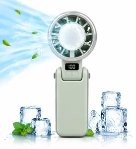 Upgraded 3-in-1 Portable Handheld Fan – Hand, Neck & Desk Use | 60°F Ice Cooling, 5 Speeds, 25,550 RPM Powerful Fan | Perfect Gift for Teachers, Colleagues & Birthdays | Outdoor, School, Concerts, Travel & Field Trips