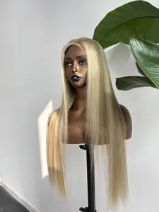 Alibonnie Blonde Balayage on Brown 100% Human Hair Transparent 13x4 Lace Frontal Wig