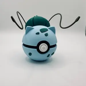 Bulbasaur-Inspired 3D Printed Poke Ball Pre Built Collectible