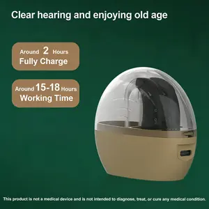 Rechargeable Over-Ear Amplifier Speaker, Abs Material, Adjustable Volume, Comfortable Wear, Simple Operation, 2pcs Sound Booster