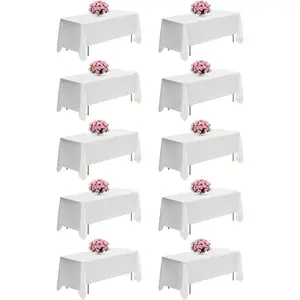 VEVOR Black Tablecloths for Rectangle Tables, 6 Pack, 70x 120 Inches, Reusable and Machine Washable Table Clothes, Wrinkle-Resistant Polyester Fabric Table Covers for Wedding, Party, BanquetVEVOR Super Brand Day