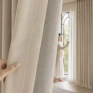 Thick Chenille Curtains, High Light Blocking, Warm Sun Protection, UV Protection, Noise Reduction, Dustproof, Suitable for Bedroom, Living Room, Kitchen, Home Decoration Curtain, Thermal Insulated Curtain