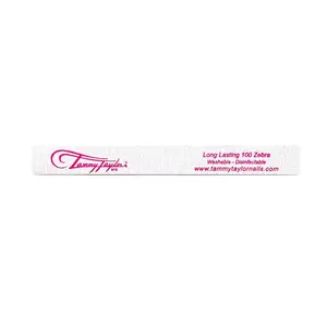 Tammy Taylor Nails Long Lasting 100 Zebra File - Durable Zinc Oxide Coating for Acrylic & Gel Nails - Smooth Shaping Tool