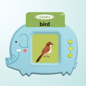 Small Model Elephant Talking Flash Cards - 224 Double-Sided Learning Cards & Speech Therapy For Toddlers 3-6, Autism Sensory Educational Toy, Handheld Preschool Gift, Toddler Toys Gifts    talkingflashcards word game sight bilingual spanish, child