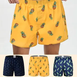 Mens Boxer Shorts Funny Boxers Sleep Short Plaid Cotton Loose Woven Boxers for Men Casual Menswear shorts for the summer essential shorts Nightwear Stylish