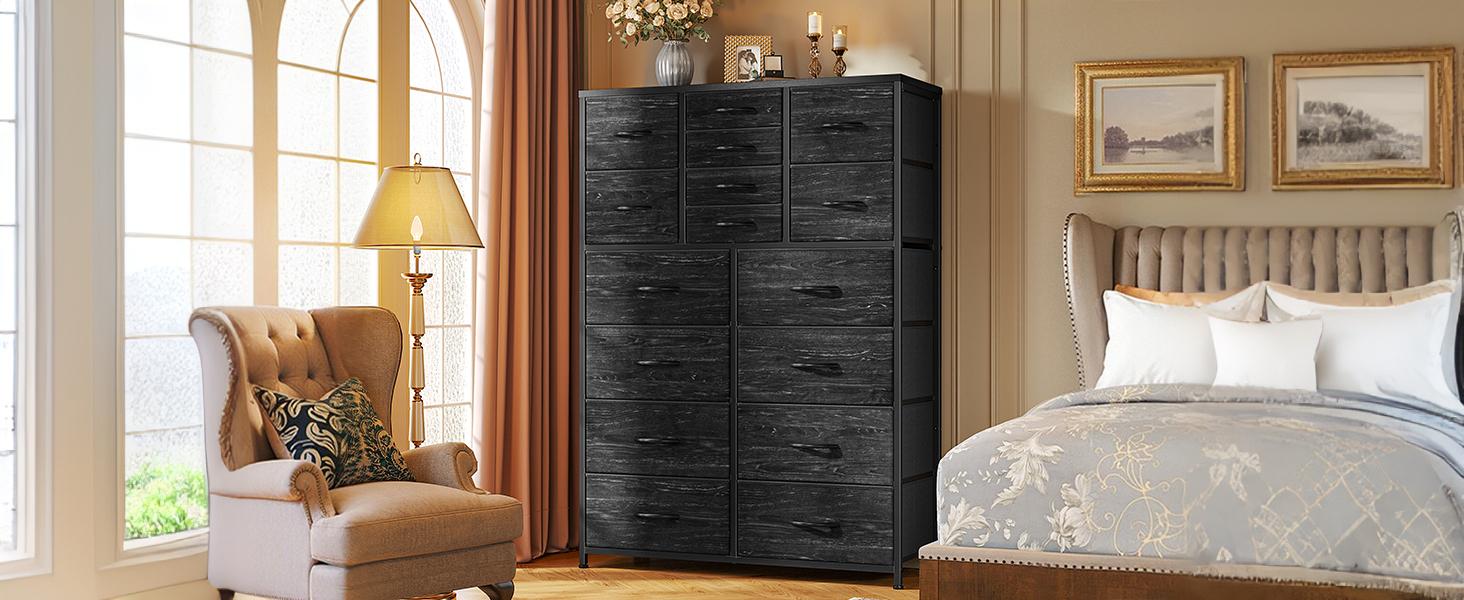 【#Homedecor】 RaybeeFurniture 16 Drawer Tall Dresser, Large Capacity Chest of Drawer with Metal Frame & Wood Top, Space-Saving Fabric Storage Tower for Bedroom, Closet, Living Room, Apartment, Dorm, Easy Assembly, Sturdy & Slim for Small Space 【#Homedecor】 RaybeeFurniture 16 Drawer Tall Dresser, Large Capacity Chest of Drawer with Metal Frame & Wood Top, Space-Saving Fabric Storage Tower for Bedroom, Closet, Living Room, Apartment, Dorm, Easy Assembly, Sturdy & Slim for Small Space