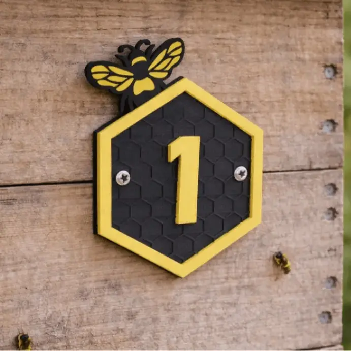 Beehive Number Tags | Honeycomb Hex Hive Markers | Sets of 10-100