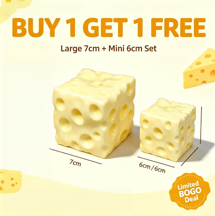 (Buy 1 Get 1 Free) Unisex Large Jumbo Cheese Squishy Pack - Free Mini Cheese Item, Moldable Squeeze Stress Relief Fidget Toy, Anxiety Squishies, Decompression Squeeze Birthday Gift, Party Favor, Slime & Squishy Toys