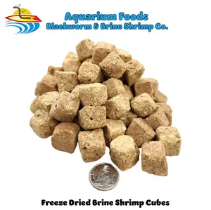 Brine Shrimp Cubes, Floating Brine Shrimp Cubes for All Tropical Fish, Marine Fish, Discus, Cichlids, Koi & Pond Fish, Turtles… FREE 4-Type Wafer Mix & 12-Type Pellet Mix Included