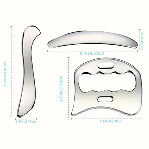 Stainless Steel Muscle Gua Sha Tools Set AK136766 for Full Body Massage Tool Skin Edge & GuaSha Scraper for Physical Care