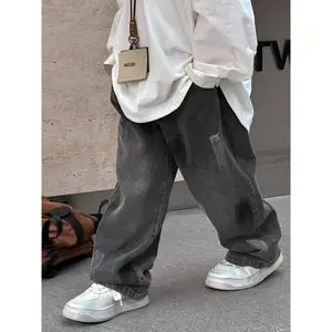 Boys' Stylish Jeans for Streetwear, Essential Spring Autumn Pants for Kids, 2025 New Trendy Bottoms with Urban Look