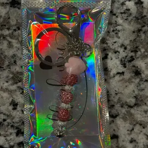 Petals & Pixie Dust Keychain with Sparkling Beads and Heart Charm for Fashion Accessories