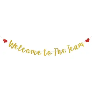 Welcome to The Team Banner,  Apprentice,  Colleague Team Member Welcome Banner, Teacher  Employee Coworker Staff  Banner,  Glitter