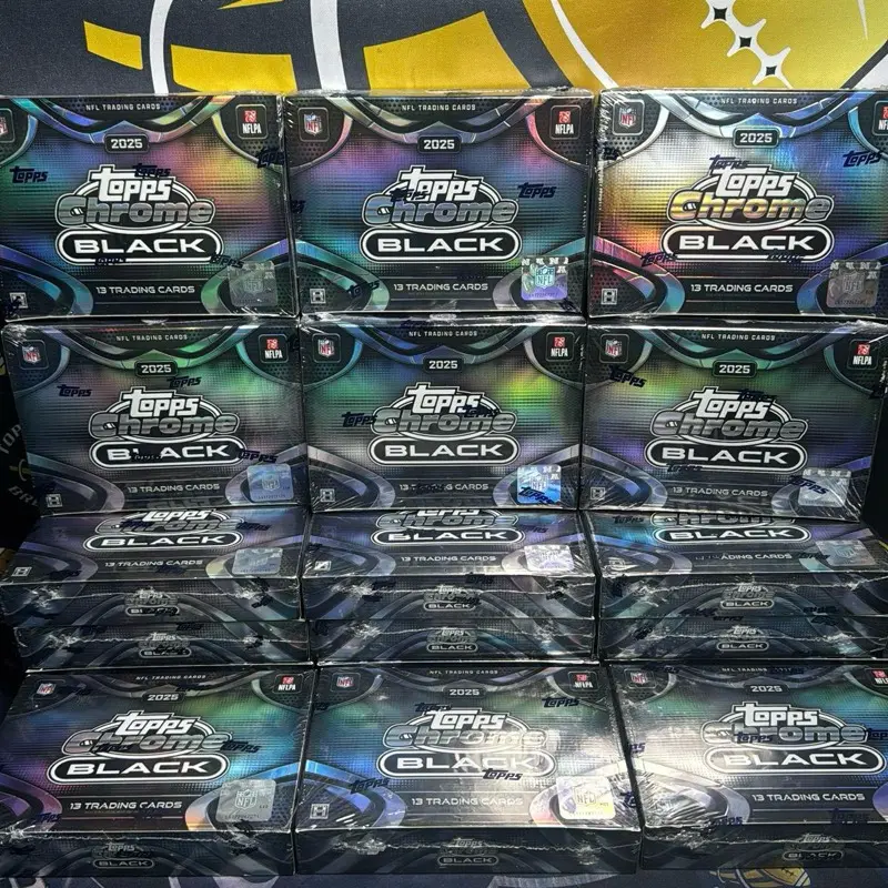 Break #1- One & 1/2 CASE TOPPS CHROME BLACK! (18 Boxes)