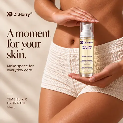 DR.HARRY 05 Rich Formula for Firmer-Looking, Compact & Vibrant Skin, Supports Skin Elasticity Time Elixir Hydra Oil