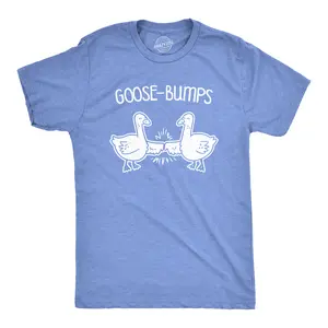 Mens Goose Bumps T Shirt Funny Knuckles Bird Fist Bump Graphic Novelty Tee Mens Funny T Shirts Cool Vintage Fashion T-Shirt Gift Classic Menswear Funny Animal Short Sleeve Novelty Tees for Guys Light Blue