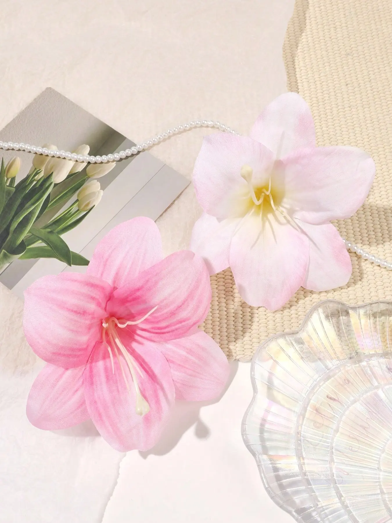 Elegant Lily Flower Hair Clips, Beach Holiday Decorative Claw Clips, Hair Claws, School Supplies, Sweet and Stylish Hair Accessories, Lily Design