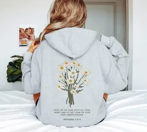 Trust in the Lord Bible Verse Back Design Hoodie - Sweatshirt, Corinthians Sweatshirt, Celestial Children's, Inspirational T-shirt, Jesus Hoodie, Gift for Daughter, Gift For Women, Jesus Apparel