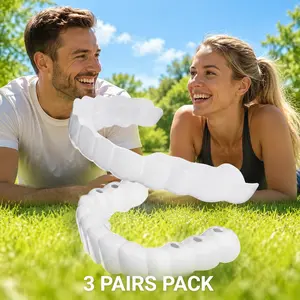 [3 Pairs] 1-Minute Snap-On Veneers Instant Porcelain LookSmile Cover - Natural White Whitening Kit - Soft Custom Fitfor Photo-Ready Confidence 2026 Whitening SmileKit