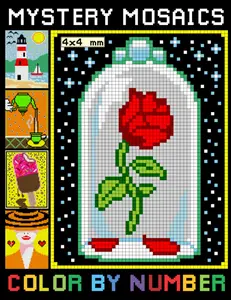 Mystery Mosaics Color By Number: Pixel Art Coloring Book | Color Quest for Stress Relief & Relaxation