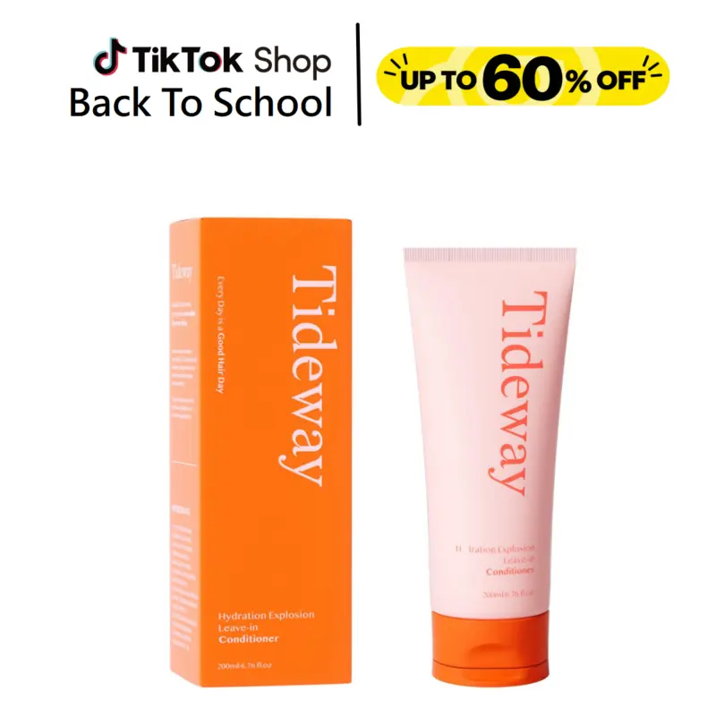 Tideway Leave-In Conditioner - Hydrating Multi-Repair Haircare with Keratin, Peptides, 8 Amino Acids, Hyaluronic Acid, UV Shield for Vibrant Silky Smooth Resilient Hair, 6.76 fl oz, Moisturizing Formula,back to school,back to school haul