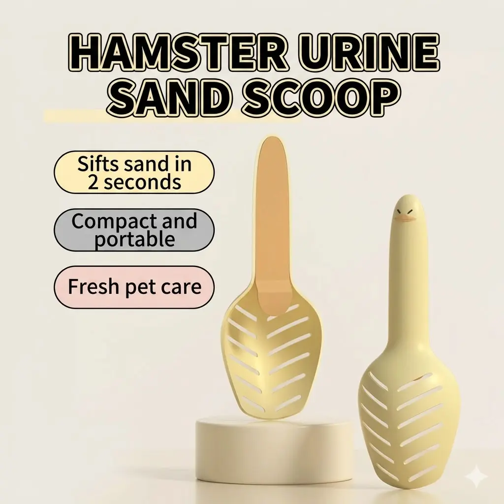 Hamster Poop Scooper & Sand Shovel, Hollowed structure separates waste from clean sand rapidly