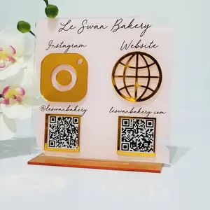 Menu QR Code | Scannable QR Code Sign | Social Media Sign | Bar Code Sign | Pay Here Sign | Salon Sign | Acrylic QR Sign | Christmas Gift
