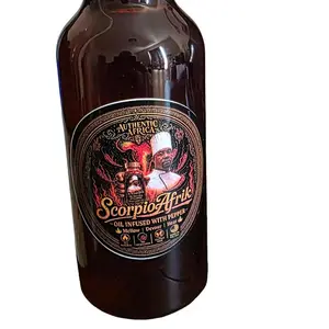 ScorpioAfrik Infused Hot Pepper Oil - Bold Spicy Flavor for Enhanced Dishes - Ideal for Chipotle Hot Sauce Fans, Cooking Seasoning Staple Chili Crisp Oil Condiments