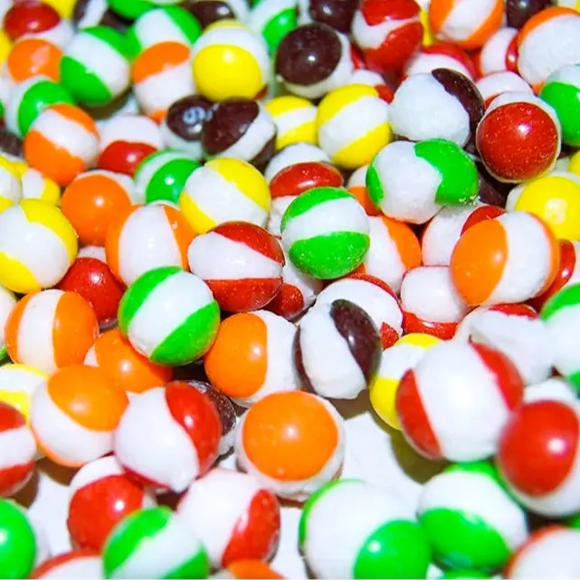 SOUR Freeze Dried Rainbow Frizzles Large 9oz, Fruity Freeze Dried Candy