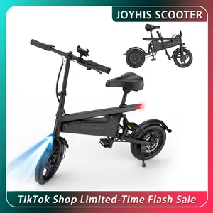 JOYHIS Electric Bike, 350W Motor, 22MPH Max Speed, 48V 5.2Ah Battery, 22 Miles Range, 14" Foldable Commuter E-Bike with Dual Brakes, LCD Display & Pedal Assist