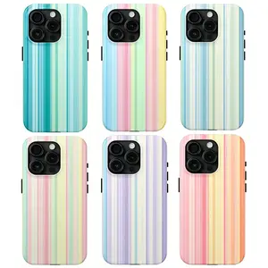 Soft and Vibrant striped dual-layer protective case, a sturdy and durable two-in-one protective case, suitable for iPhone 11- 17