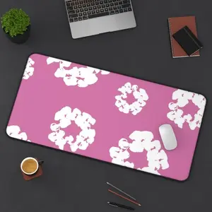 Denim Tears Desk Mat, Luxury Colorful Pattern Design Mouse Pad, Desktop Accessories for Men Women, Non-slip Mousepad, Gifts, Home Decor Ideals Pink