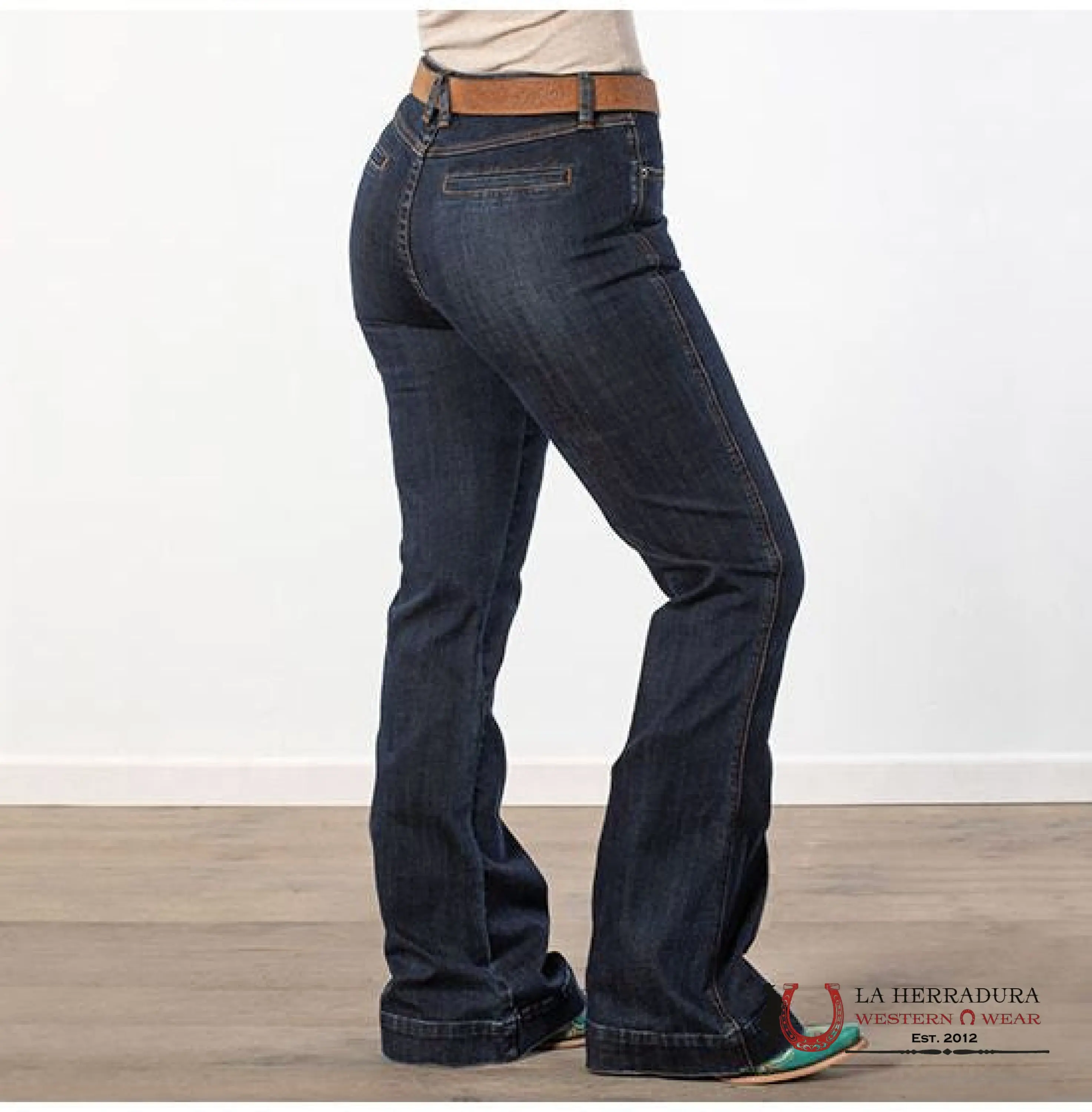 ROCK&ROLL DARK WASH WELT POCKET HIGH RISE TROUSER BW5HD04784