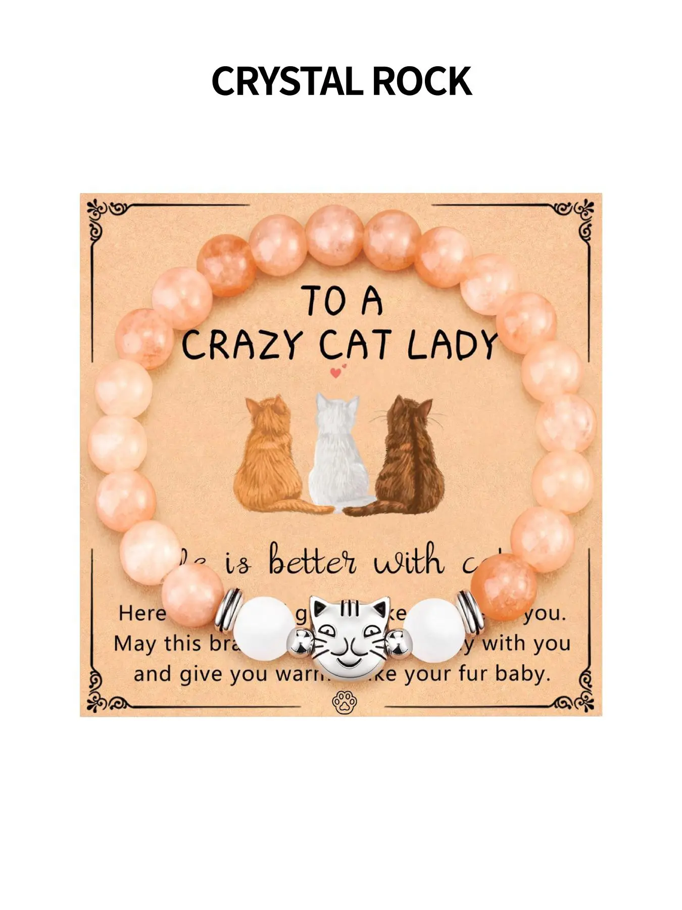 Cute Cat Design Beaded Bracelet, Fashionable Jewelry for Women & Men, Trendy All-match & Exquisite Jewelry for Birthday Gift