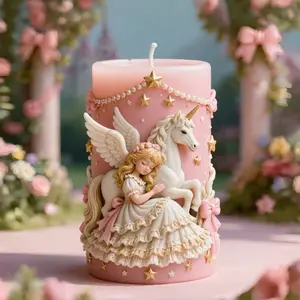 Creative Silicone Mold for Handmade Gifts, Angel Hugging Unicorn Candle Making Mold, Dreamy Atmosphere Crafting Tool, P437 Model