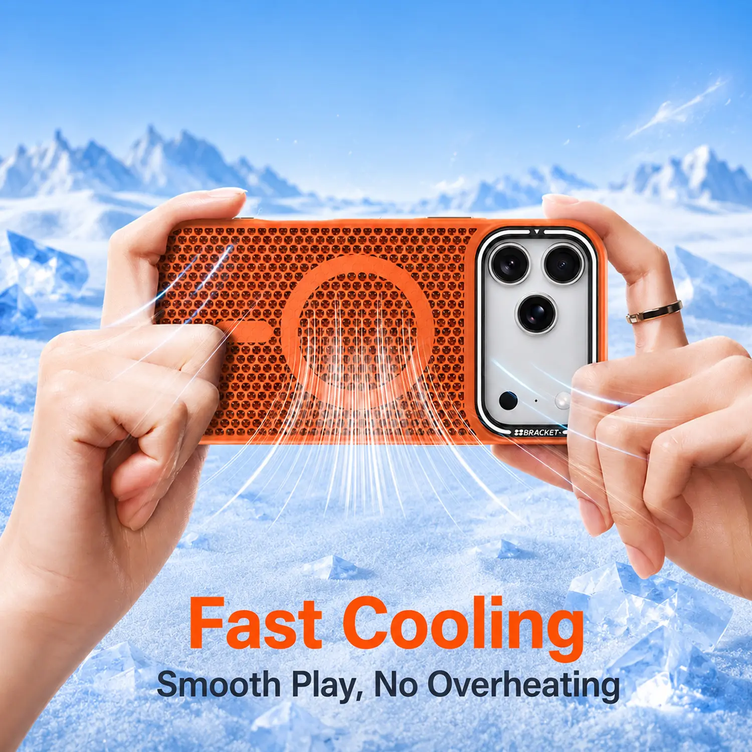 HISTORYOO Hollow Back Mesh Heat Dissipation Case for iPhone 17 Pro Max Air 16 Pro 15 14 Plus 13 12 For MagSafe Durable Magnetic Matte Hard PC Airway Adjustable Lens-Frame Metal Stand Camera Mount Kickstand Shockproof Protection Wireless Charging Cover, Ac