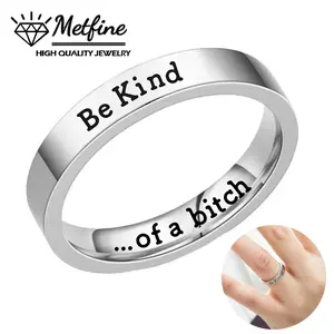 Be Kind Ring Pair Ring for Women Men Simple jewelry Fashion Gift for Sisters and Best Friends.