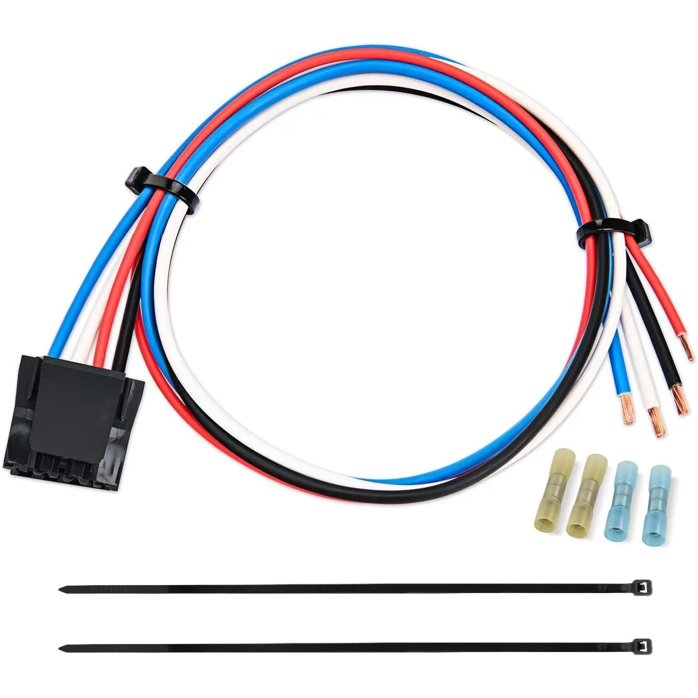 Nilight Brake Control Wiring Harness Adapter with Copper Wires, Pre-Stripped for Quick Install & Controller Swap, Fits Hopkins Plug & Control Connector, 31-in Trailer Towing Hitch RV Use